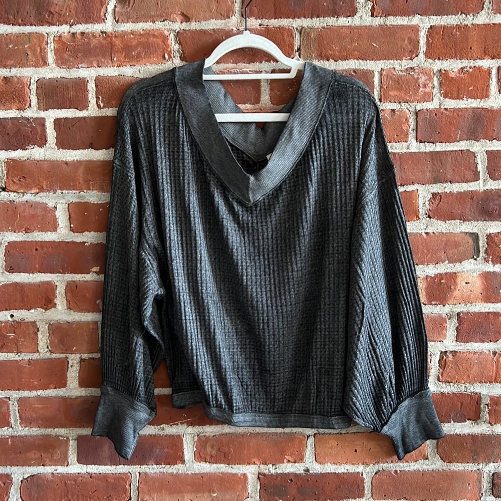 FREE PEOPLE black flowy shirt